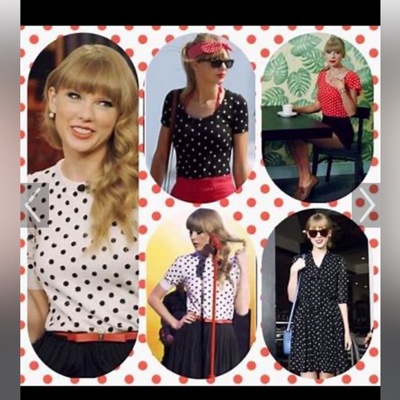 H&M Red Dress with White Polka Dots Swifties Rock a billy - Picture 6 of 6
